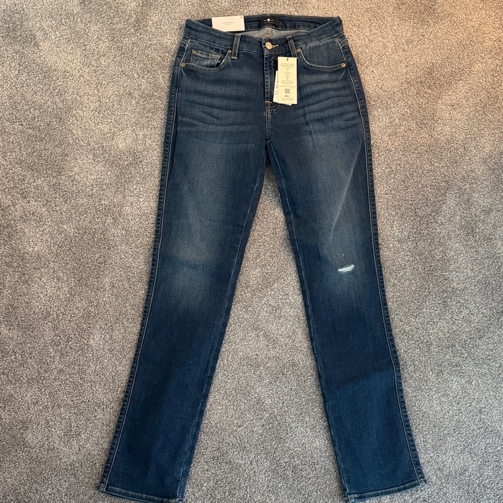 7 For All Mankind Indigo Straight Leg Women's Jeans